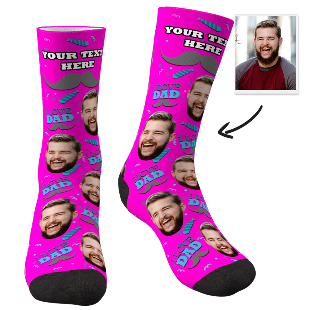 Face Socks/Custom Socks/Personalized Socks - I Love Dad – MyFaceSocksUSA