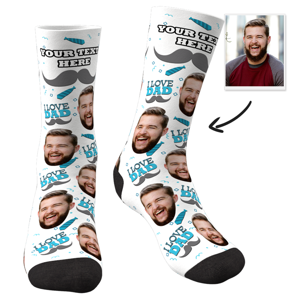 Face Socks/Custom Socks/Personalized Socks - I Love Dad – MyFaceSocksUSA